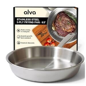 Alva Maestro 5-Ply Stainless Steel Frying Pan 9.5" - Oven Safe